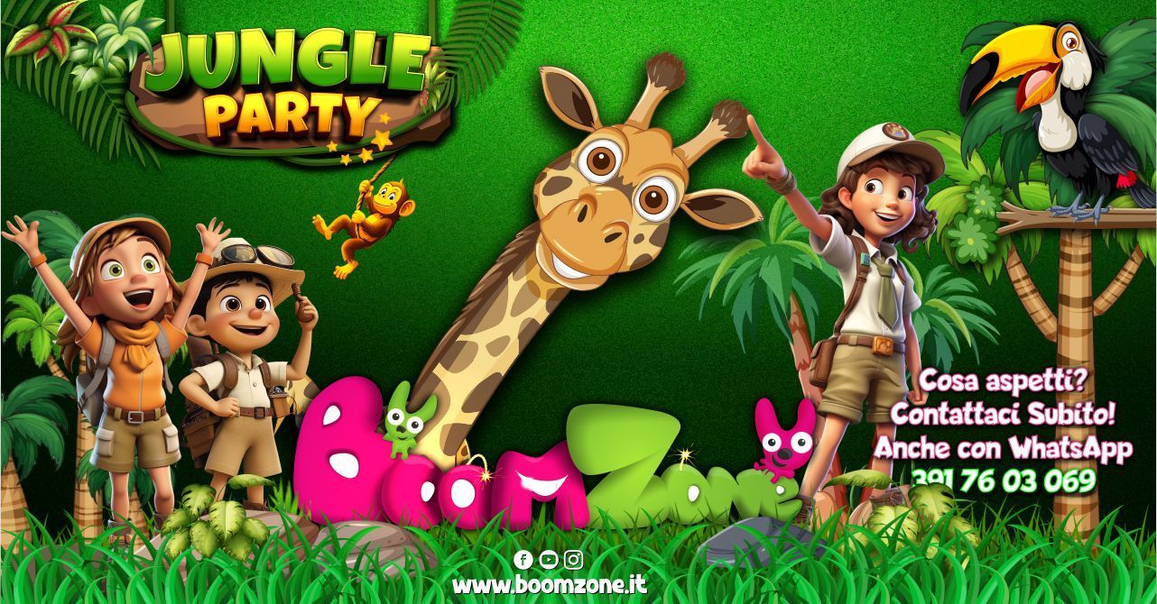 Promozione parco divertimenti Palermo Boom Zone: JUNGLE PARTY con SUPER PROMO!