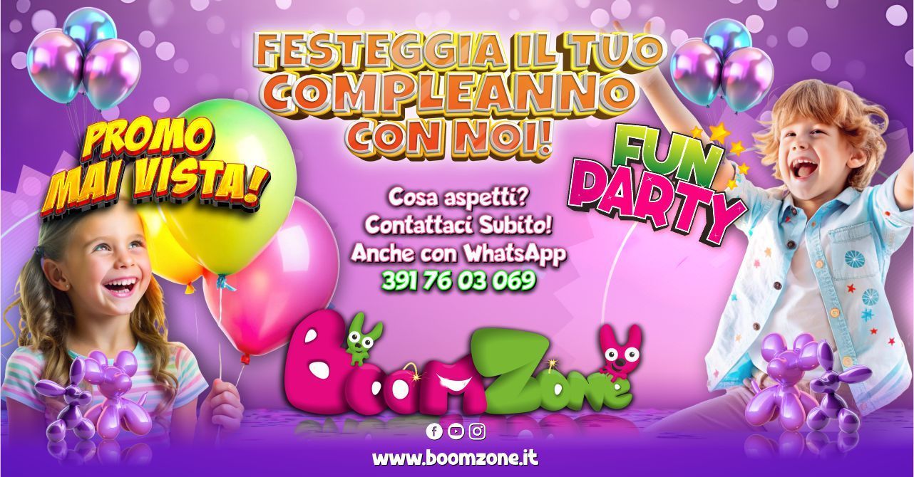 Promozione parco divertimenti Palermo Boom Zone: FUN PARTY con PROMO MAI VISTA!