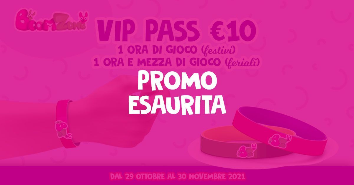 Promozione parco divertimenti Palermo Boom Zone: Vip Pass: 1 ora di Gioco