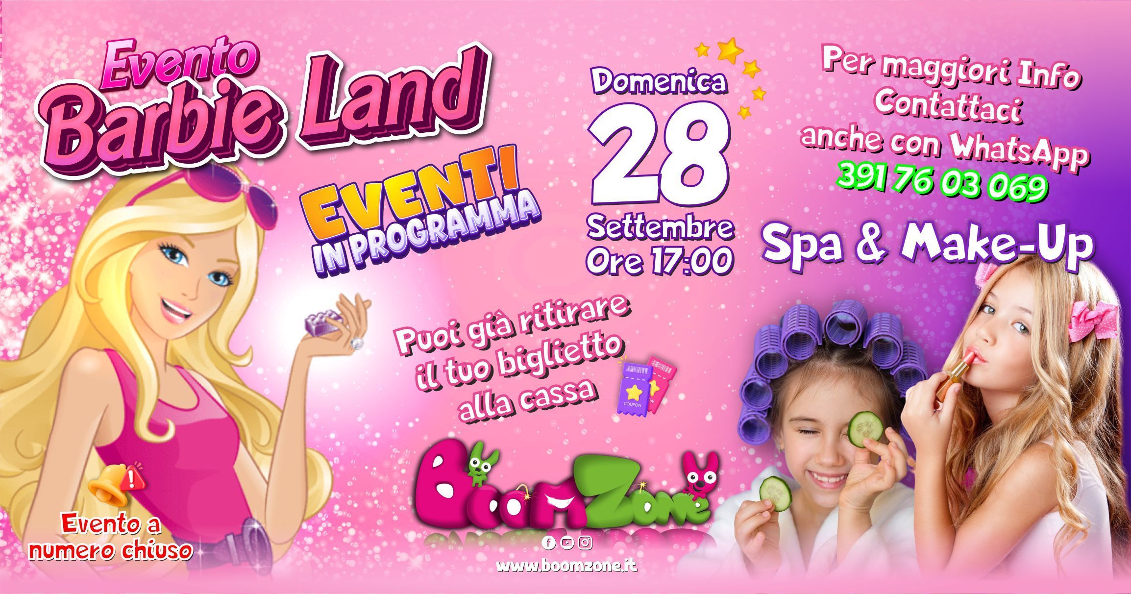 Evento Barbie Land – Domenica 28 Settembre, Boom Zone parco divertimenti a Palermo
