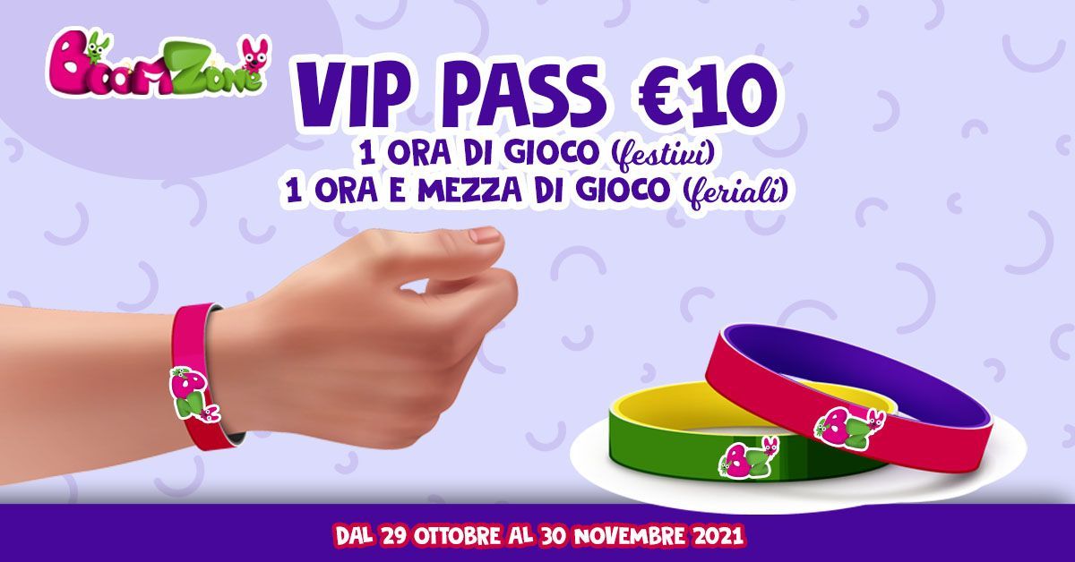 Promozione parco divertimenti Palermo Boom Zone: Vip Pass: 1 ora di Gioco