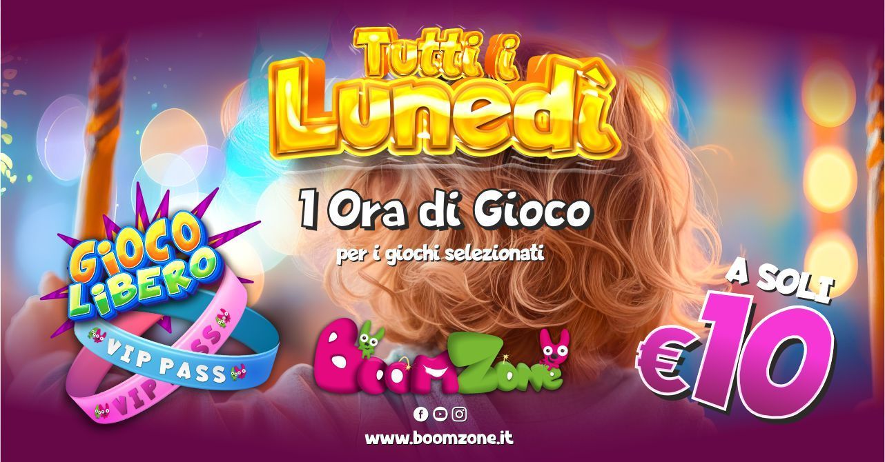 Promozione parco divertimenti Palermo Boom Zone: 1 ora di gioco libero ad un prezzo piccolo, piccolo!