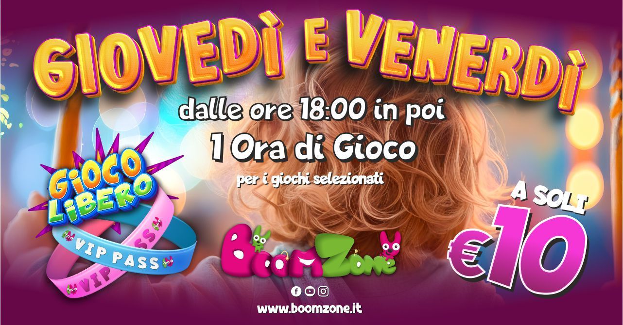 Promozione parco divertimenti Palermo Boom Zone: 1 ora di gioco libero ad un prezzo piccolo, piccolo!