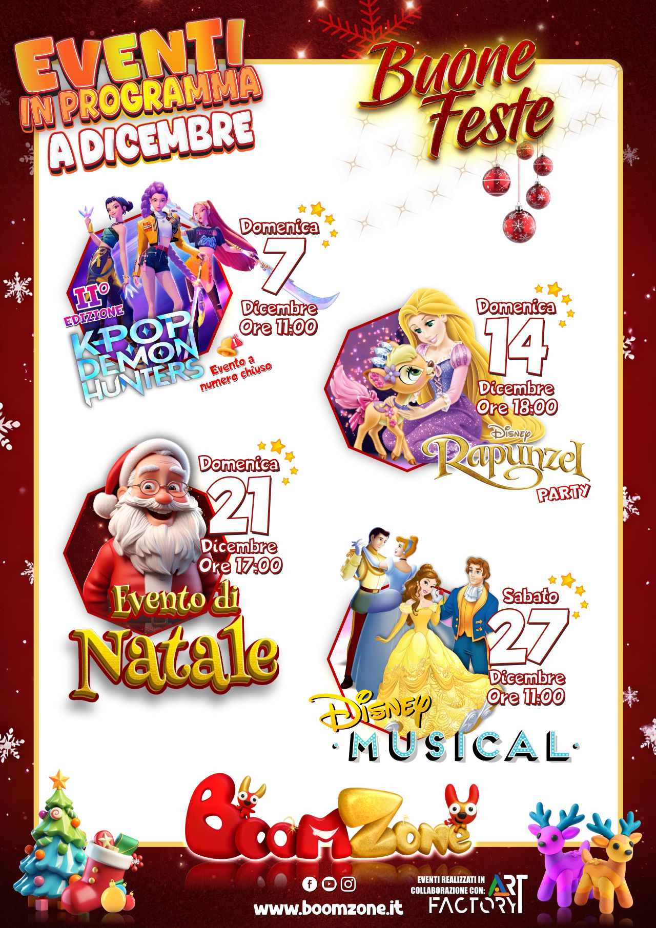 Eventi in programma a Dicembre da Boom Zone