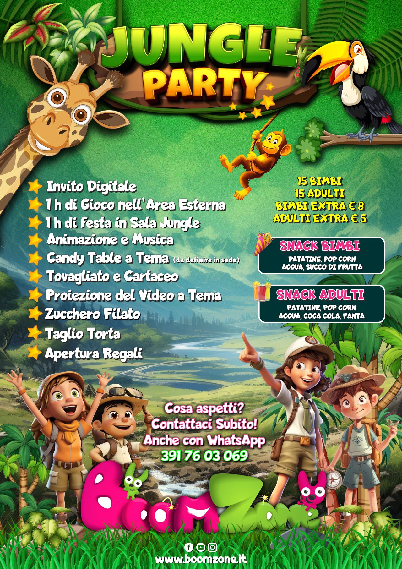  Jungle Party - organizzazione feste di compleanno con tavolo a tema a Palermo